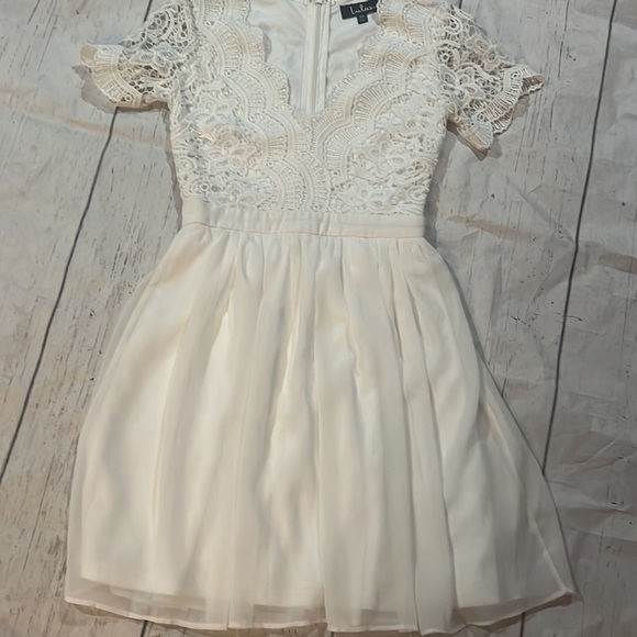 Lulus white short sleeve lace dress - Picture 4 of 8